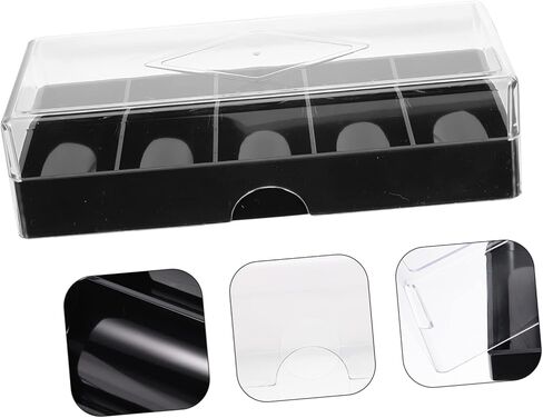 Yardwe Poker Chip Holder Case Acrylic Chip Box Storage Compartment Tidy Case Portable in Kuwait