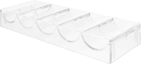 HANABASS Multi Poker Chip Organizer Wear-resistant Acrylic Storage Tray for Easy Access Classification of Poker Chips and Cards Compact Design for Game Parties in Kuwait