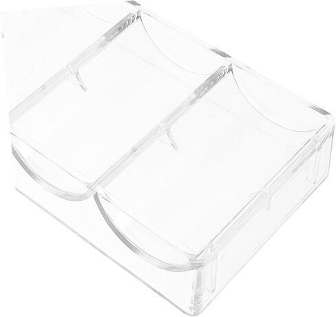 HANABASS Multi Poker Chip Organizer Wear-resistant Acrylic Storage Tray for Easy Access Classification of Poker Chips and Cards Compact Design for Game Parties in Kuwait