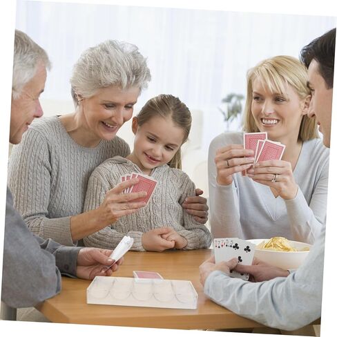 HANABASS Multi Poker Chip Organizer Wear-resistant Acrylic Storage Tray for Easy Access Classification of Poker Chips and Cards Compact Design for Game Parties in Kuwait