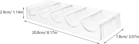 Yardwe Acrylic Poker Chip Tray Holder Multi-Grid 100 Chips Storage Design for Game Night Supplies in Kuwait