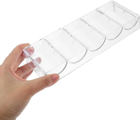 Yardwe Acrylic Poker Chip Tray Holder Multi-Grid 100 Chips Storage Design for Game Night Supplies in Kuwait