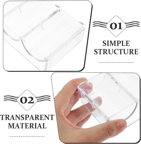 Yardwe Acrylic Poker Chip Tray Holder Multi-Grid 100 Chips Storage Design for Game Night Supplies in Kuwait
