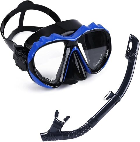 +2.0 to +5.0 Hyperopia Diving Mask Farsighted with Tempered Glass Lenses, Gear for Men Women in Kuwait