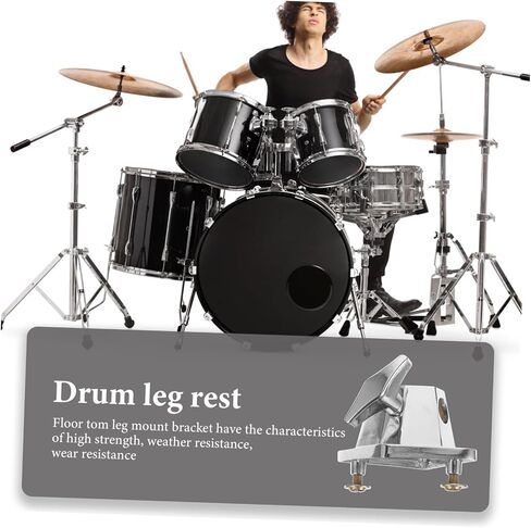 Drum Hardware Floor Tom Leg Bracket Replacement Plated Support for Snare Drum Stability and Balance Practical Drummers in Saudi Arabia