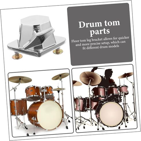 Drum Hardware Floor Tom Leg Bracket Replacement Plated Support for Snare Drum Stability and Balance Practical Drummers in Saudi Arabia