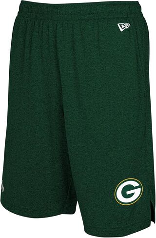 New Era NFL Football Men's Ground Running Performance Casual Shorts, Green Bay Packers, Medium in Saudi Arabia