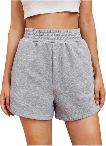 Sweat Shorts for Women Trendy Casual Athletic Running Shorts 2025 Summer Lightweight High Waist Vacation Outfits in Saudi Arabia