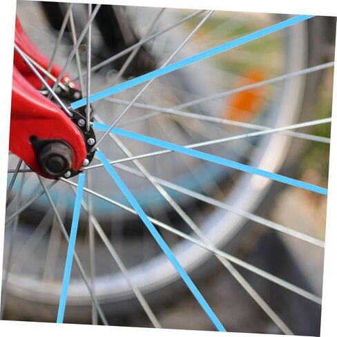 Toyvian 72pcs Universal Bicycle Motorcycle Wheel Covers Colorful Wheel Wraps for Mountain Bikes Waterproof Rim Protection Easy to Install Wraps for Decoration in Saudi Arabia