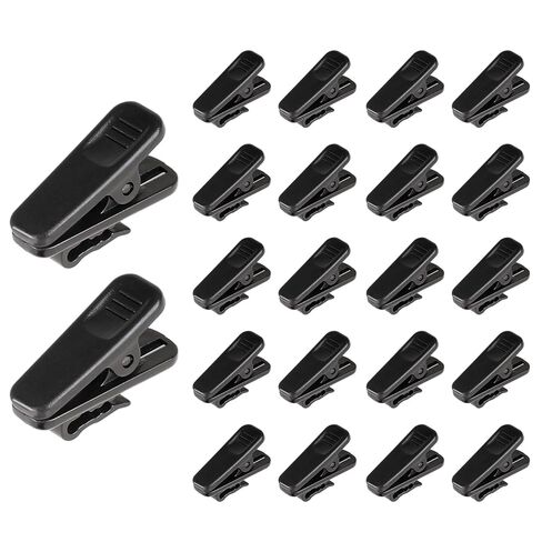 20 Pack Lapel Mic Clip Earphone Wire Clips Small Headphone Cable Clothing Clip, Mic Cord Holder for Fixing Earphone/Microphone Cord Black in Kuwait