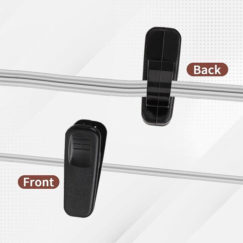 20 Pack Lapel Mic Clip Earphone Wire Clips Small Headphone Cable Clothing Clip, Mic Cord Holder for Fixing Earphone/Microphone Cord Black in Kuwait