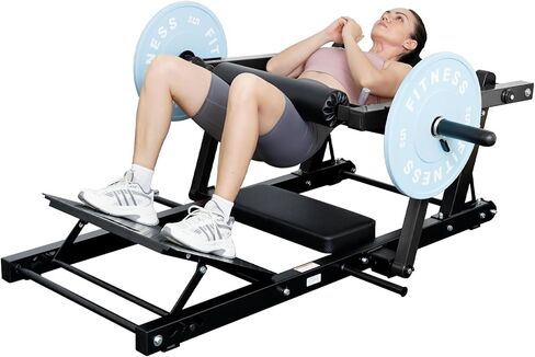 Hip Thrust Machine, 800LBS Plate-Loaded Glute Bridge Machine with Weight Holder, Heavy Duty Butt Exercise Equipment with Adjustable Footboard, Butt Workout Equipment for Home Gym Strength Training in Saudi Arabia