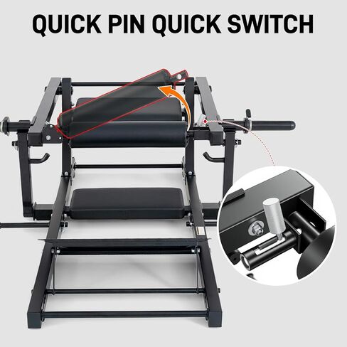Hip Thrust Machine, 800LBS Plate-Loaded Glute Bridge Machine with Weight Holder, Heavy Duty Butt Exercise Equipment with Adjustable Footboard, Butt Workout Equipment for Home Gym Strength Training in Saudi Arabia