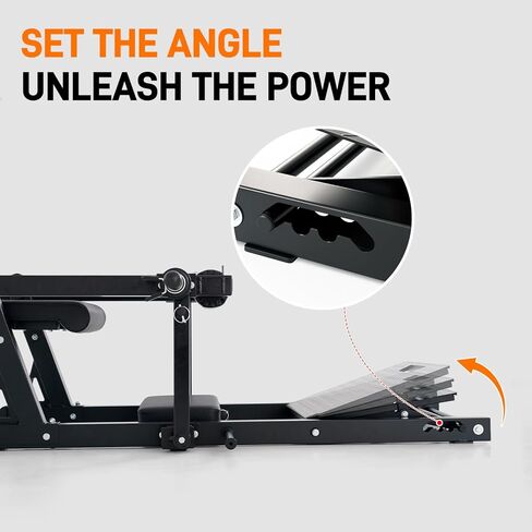 Hip Thrust Machine, 800LBS Plate-Loaded Glute Bridge Machine with Weight Holder, Heavy Duty Butt Exercise Equipment with Adjustable Footboard, Butt Workout Equipment for Home Gym Strength Training in Saudi Arabia