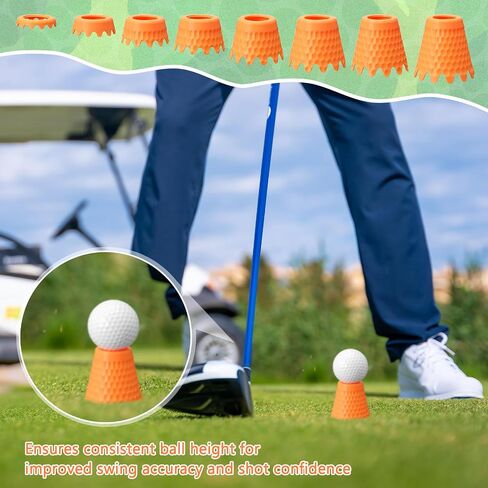 8 Pack Golf Simulator Tees, TPU Golf Tees 1/4"-2" Height, Durable Practice Tee for Indoor Outdoor Winter Training, Driving Range & Turf Mats in Saudi Arabia