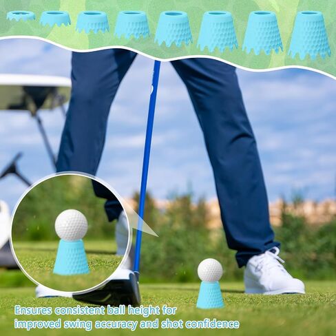 8 Pack Golf Simulator Tees, TPU Golf Tees 1/4"-2" Height, Durable Practice Tee for Indoor Outdoor Winter Training, Driving Range & Turf Mats in Saudi Arabia
