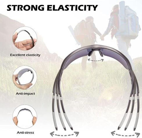 Outdoor Sports photochromic or polarized wrap around Cycling Sunglasses for Men & Women TR90 Frame UV Protection in Saudi Arabia