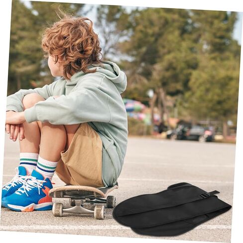 Zerodeko Portable Skateboard Storage Pouch with Shoulder Strap Thick PVC Skateboard Sling Bag Multi-functional Carry Bag with Spacious Interior for Skate Gear and Accessories in Saudi Arabia