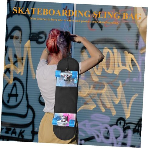 Alipis Portable Skateboard Shoulder Bag Strap Tear-resistant Skateboard Sling for Adults Teens with Zipper Closure and Storage in Saudi Arabia