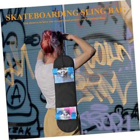 Skateboard Sling Bag Lightweight Skateboard Carrier for Protection Dual-use Shoulder Crossbody Bag for Boards Portable Drift Board Storage for Skateboarders in Kuwait