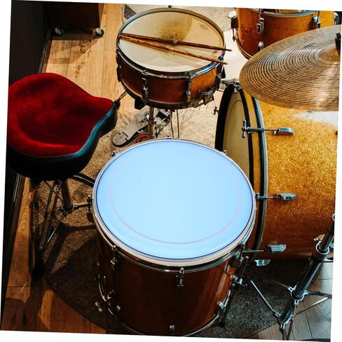 Hemoton Drum Skin Replacement Double-skin Jazz Drum Head Polyester Film Blue Musical Instrument Accessory in Saudi Arabia