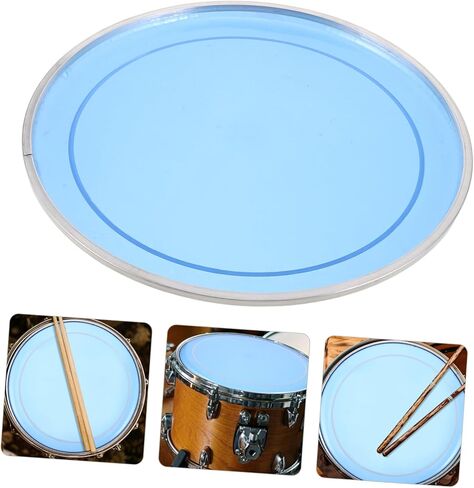 Hemoton Drum Skin Replacement Double-skin Jazz Drum Head Polyester Film Blue Musical Instrument Accessory in Saudi Arabia