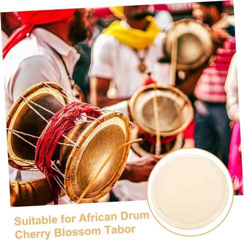 2pcs Goat Drum Skin Replacement Authentic Djembe Congo Drum Head Covers for Enhanced Sound Quality Durability for Percussion Instrument Repair in Saudi Arabia