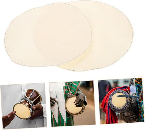 2pcs Goat Drum Skin Replacement Authentic Djembe Congo Drum Head Covers for Enhanced Sound Quality Durability for Percussion Instrument Repair in Saudi Arabia