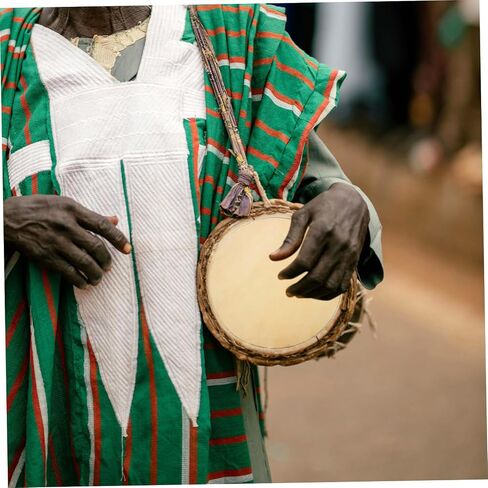 BESPORTBLE 2pcs Goat Skin Drum Head Replacement Compatible User Friendly Installation for Djembe and Congo Drums Authentic Sound Quality in Saudi Arabia