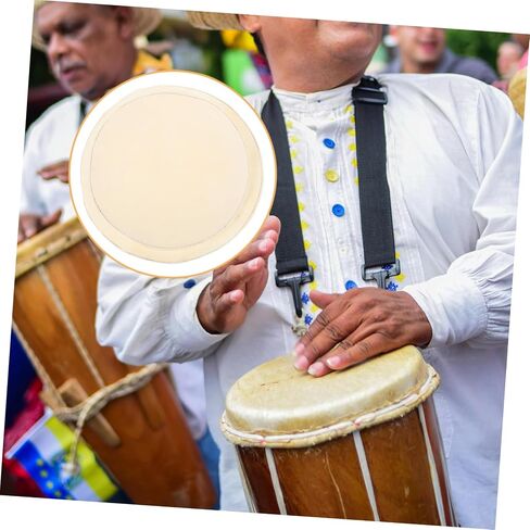 BESPORTBLE 2pcs Goat Skin Drum Head Replacement Compatible User Friendly Installation for Djembe and Congo Drums Authentic Sound Quality in Saudi Arabia
