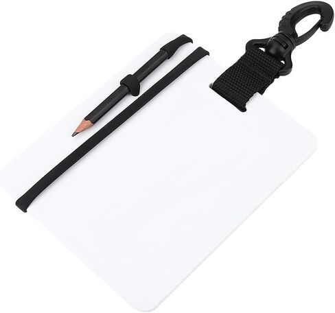 Akozon Underwater Writing Slate Board with Clip Replaceable Pencil Ideal for Diving Swimming Water Sports in Saudi Arabia