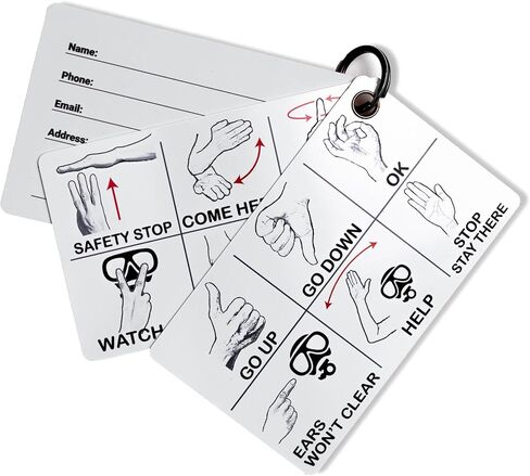 Submersible Scuba Diving Hand Signal Cards in Saudi Arabia