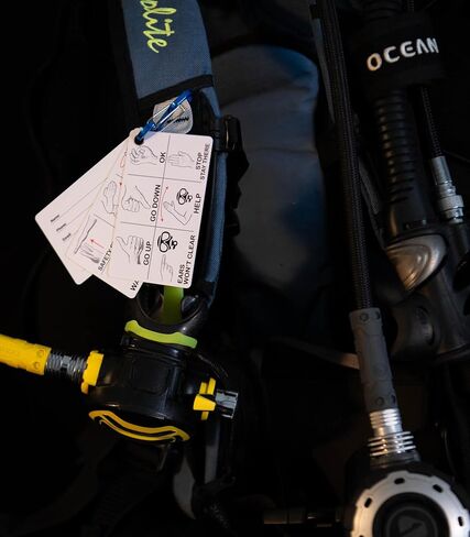 Submersible Scuba Diving Hand Signal Cards in Saudi Arabia