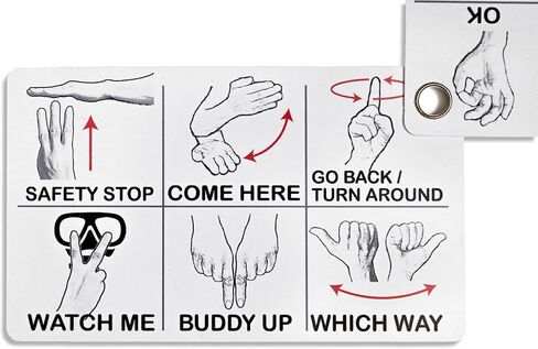 Submersible Scuba Diving Hand Signal Cards in Saudi Arabia