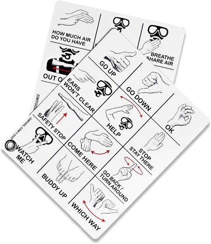 Submersible Scuba Diving Hand Signal Cards in Saudi Arabia