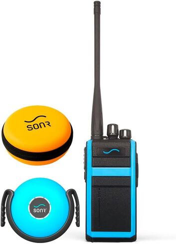 حزمة 2 في 1 SONR Swim Coach Communicator، مقاومة للماء، مجموعة السباحة تحت الماء، توصيل العظام، التدريب في الوقت الحقيقي، سماعة رأس لاسلكية وحقيبة تخزين in Kuwait