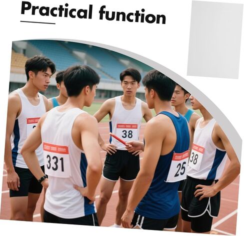 Toyvian 50PCS Race Bibs for Marathon and Track Events Tearproof Number Holder with Safety Pins Easy Attach Design for Runners for Sports Competitions and Training in Saudi Arabia