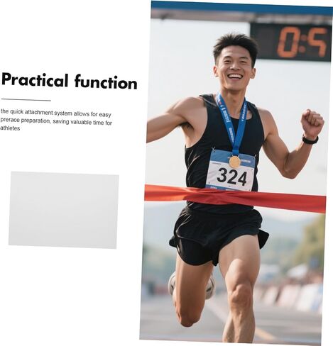 Toyvian 50PCS Race Bibs for Marathon and Track Events Tearproof Number Holder with Safety Pins Easy Attach Design for Runners for Sports Competitions and Training in Saudi Arabia
