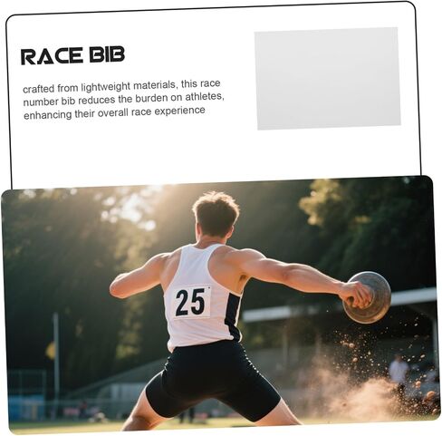 Toyvian 50PCS Race Bibs for Marathon and Track Events Tearproof Number Holder with Safety Pins Easy Attach Design for Runners for Sports Competitions and Training in Saudi Arabia