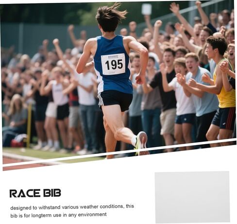 Toyvian 50PCS Race Bibs for Marathon and Track Events Tearproof Number Holder with Safety Pins Easy Attach Design for Runners for Sports Competitions and Training in Saudi Arabia