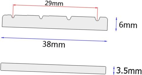 Generic 4 سلسلة سلسلة باس الغيتار العظام الجوز قبل مشقوق عظم الثور ملحق لتحسين لهجة وسهولة التركيب in Kuwait