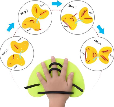 Swim Webbed Gloves for Adults Swimming Hand Paddles for Enhanced Training Technique Improvement Durable Material for Diving Aquatic in Saudi Arabia