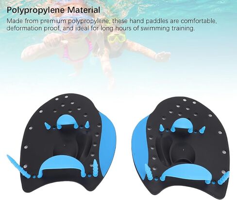 Swimming Hand Paddles, Silicone Polypropylene Hand Fin Flipper Paddle, Adjustable Strap Swimming , Water Resistances Equipment for Swim Training in Saudi Arabia