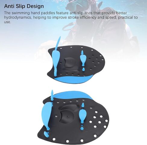Swimming Hand Paddles, Silicone Polypropylene Hand Fin Flipper Paddle, Adjustable Strap Swimming , Water Resistances Equipment for Swim Training in Saudi Arabia