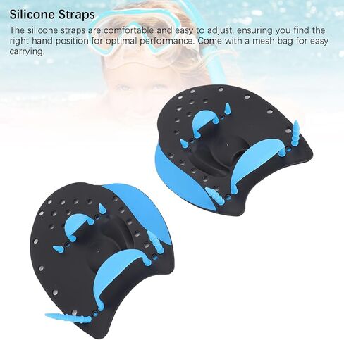 Swimming Hand Paddles, Silicone Polypropylene Hand Fin Flipper Paddle, Adjustable Strap Swimming , Water Resistances Equipment for Swim Training in Saudi Arabia