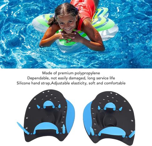Swimming Hand Paddles, Silicone Polypropylene Hand Fin Flipper Paddle, Adjustable Strap Swimming , Water Resistances Equipment for Swim Training in Saudi Arabia