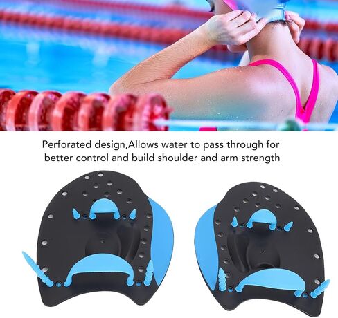 Swimming Hand Paddles, Silicone Polypropylene Hand Fin Flipper Paddle, Adjustable Strap Swimming , Water Resistances Equipment for Swim Training in Saudi Arabia