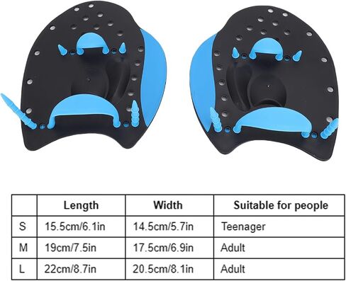 Swimming Hand Paddles, Silicone Polypropylene Hand Fin Flipper Paddle, Adjustable Strap Swimming , Water Resistances Equipment for Swim Training in Saudi Arabia
