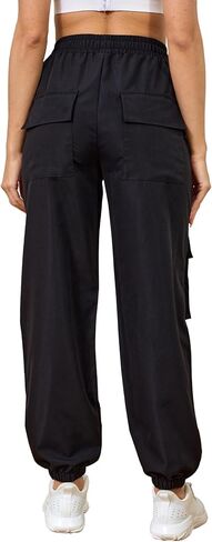 TSMNZMU Womens Cargo Pants Hight Waist Parachute Trousers Casual Dance Bottoms Zipper Pockets Combat Pants for Hiking in Saudi Arabia