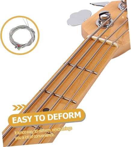 Vaguelly Colorful Head Stainless Steel Bass Strings Set 5-String Musical Instrument Parts Sturdy Replacement for Electric Bass Guitars in Saudi Arabia
